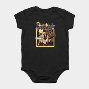 Retro Thundarr The Barbarian Distressed Style Baby Bodysuit